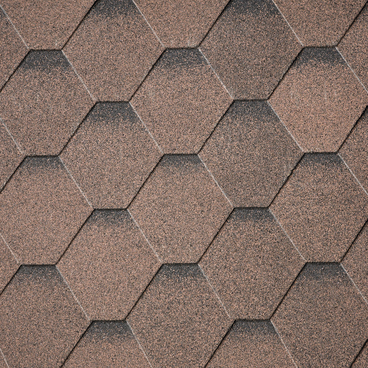 

Битумная черепица Number One Hex Brown (ПФ-18103)