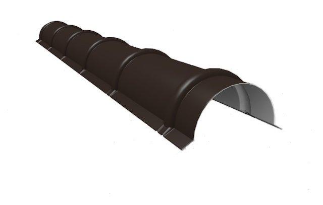 

Конек круглий малий SSAB 2000 мм Mat 33 крупнозерновой черний (ПФ-18079)