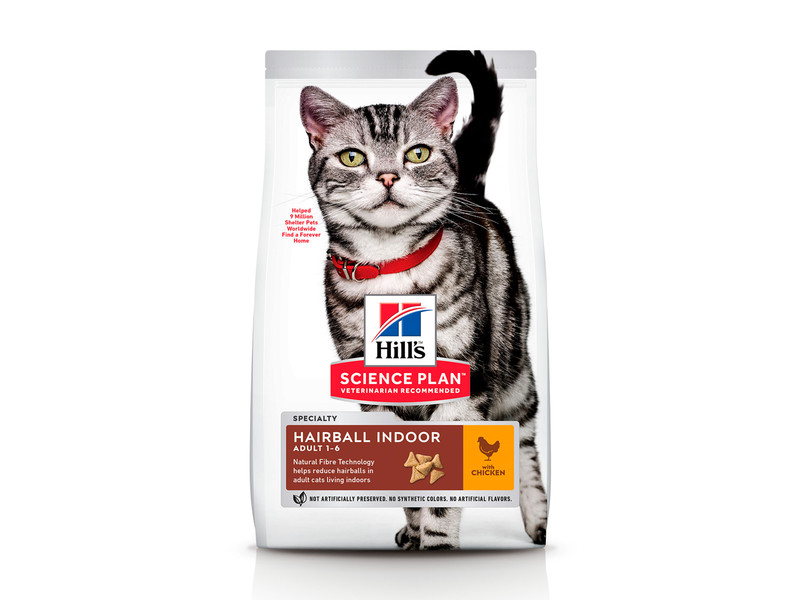 

Сухой корм для кошек Hill's Science Plan Feline Adult Hairball Indoor Chicken 3 кг