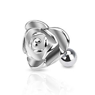 

Штанга 1,2 мм в форме розы из стали для пирсинга хеликса, трагуса PiercedFish JA1013