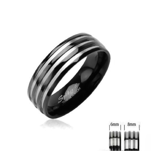 

Черное кольцо Spikes из титана R-TI-0715 (11 США (наш 20,7))