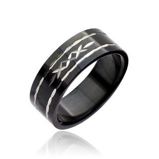 

Кольцо из стали Spikes R7042 с красивыми узорами (Размер 12 (наш 21,5))