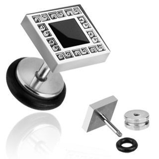 

Серьга PiercedFish PSFX-41 квадратной формы (имитация плага) (Квадрат 8х8 мм)