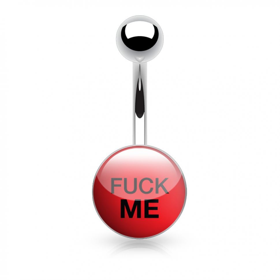 

Пирсинг пупка PiercedFish NS40 c пошлыми надписями (Fuck Me)