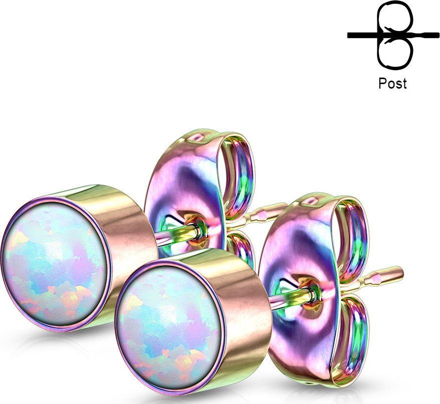

Серьги-гвоздики Spikes SE0113 с искусственным опалом (Разноцветные, белый опал 3 мм)