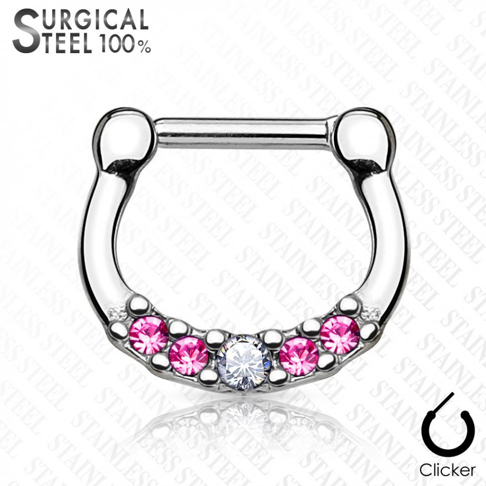 

Серьга для пирсинга септума PiercedFish SEPS-36 с фианитами (Цвет фианитов: Розовый, Толщина: 1,2мм)