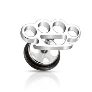 

Серьга PiercedFish PSFX-53 в виде кастета (имитация плага)
