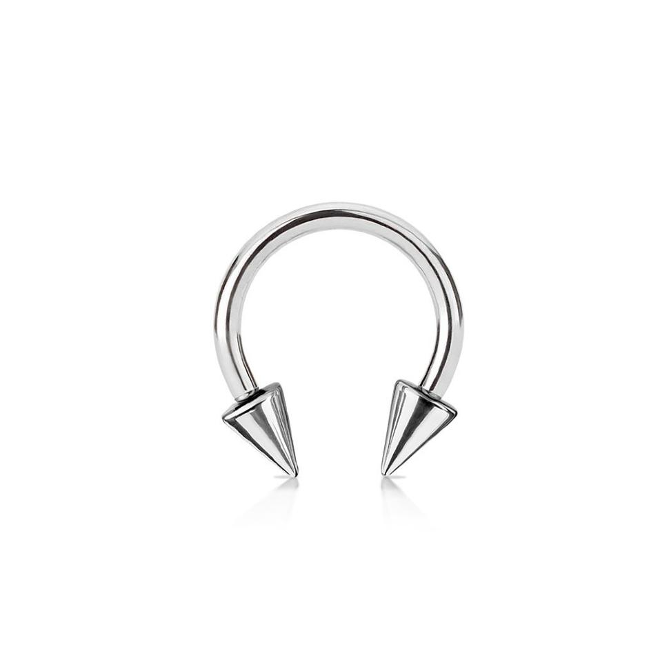 

Циркуляр из стали с шипами для пирсинга губы, уха, брови, носа, тела PiercedFish HS02 (от 8 до 16 мм) (Диаметр 8 мм, 1 мм, шипы 3x3 мм)