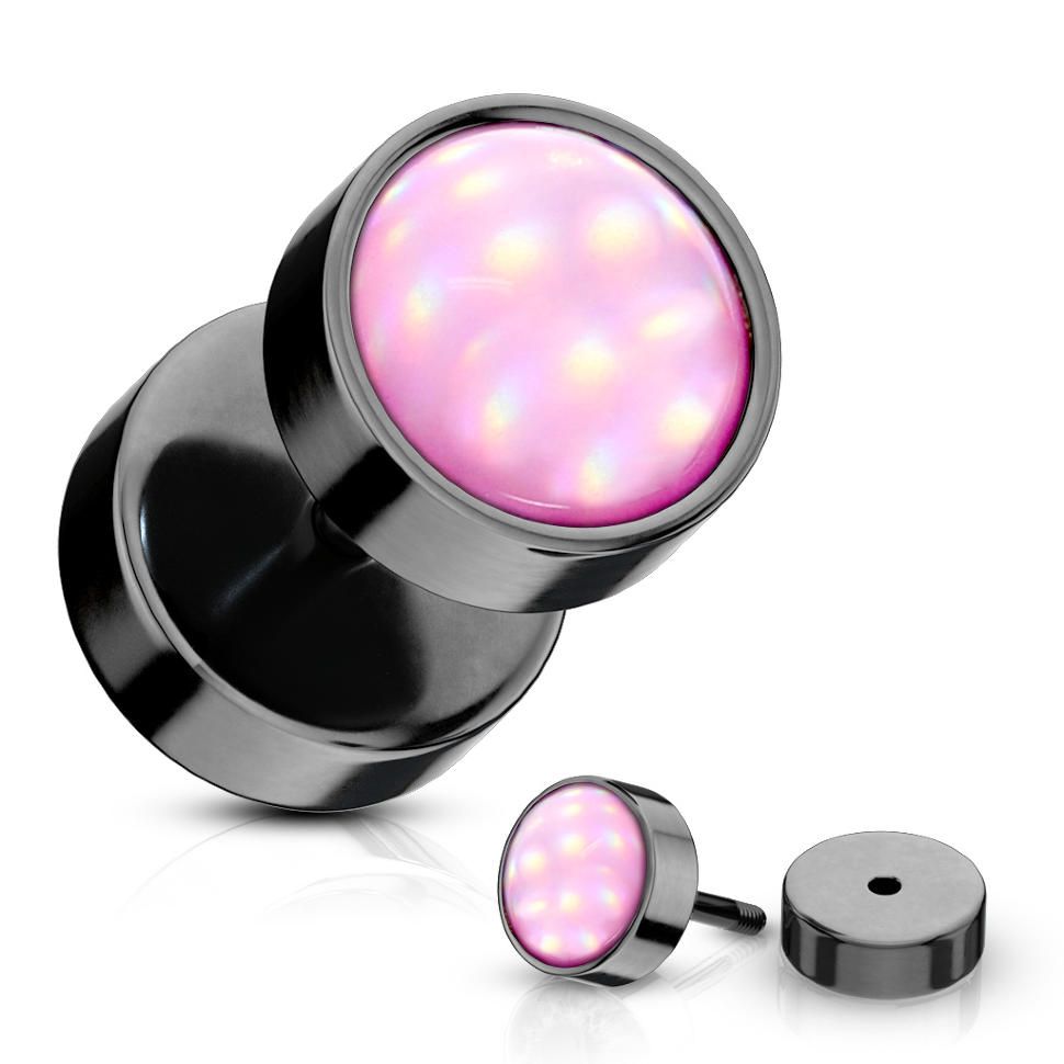 

Фейк-плаг из стали PiercedFish PSFX-091-K с черным покрытием (Розовый)