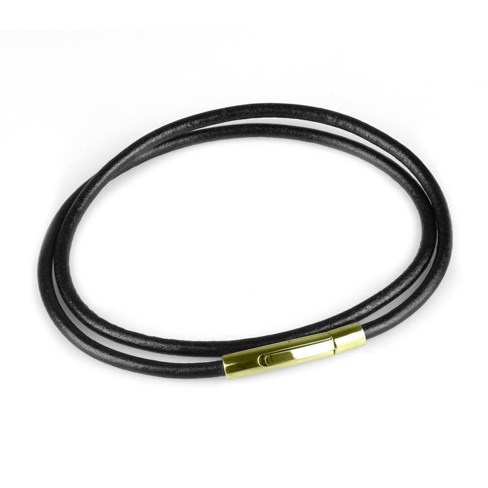

Кожаный шнурок премиум Everiot LC-5002-GD с застежкой из стали (3 мм, 50 см)