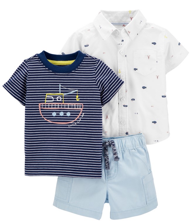 

Комплект тройка для мальчика Carters 74 см 9 мес синий 36938