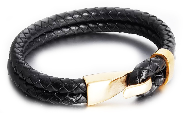 

Браслет Мужской Кожаный Kaylo Double Weaving Gold 21 см (vs-526-21)