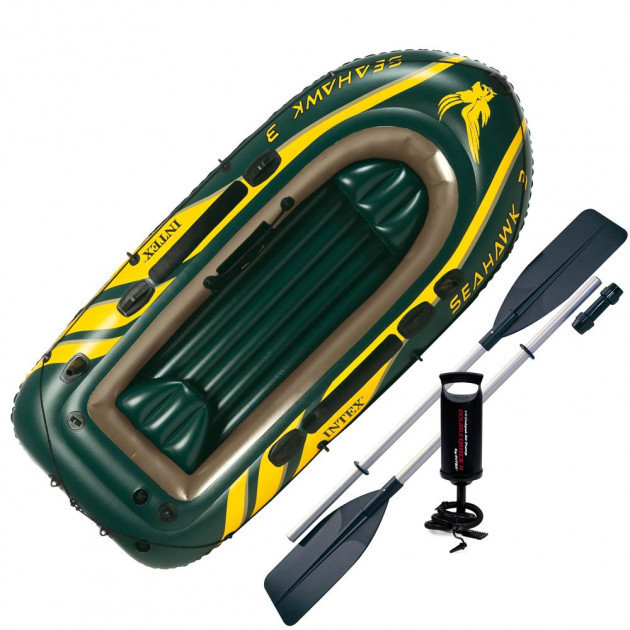 

Лодка надувная Intex 68380 SEA HAWK-3 на 3 человека Зеленый (bint_68380)