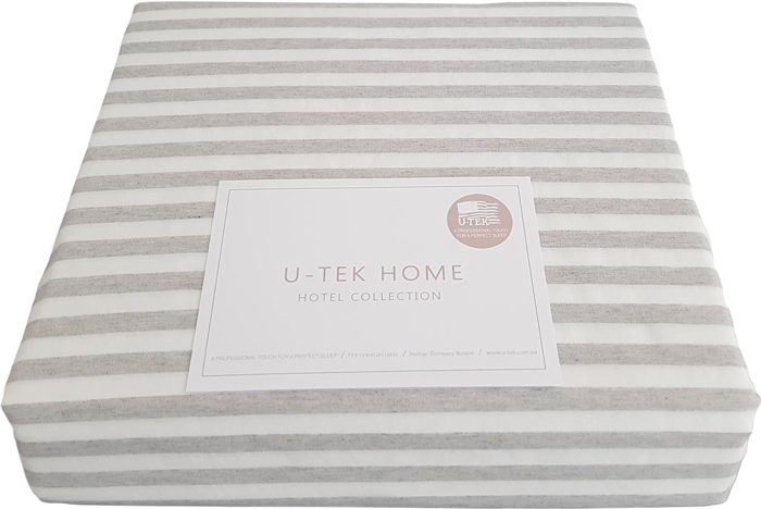 

Простынь на резинке U-TEK Cotton Stripe Grey 30 100х200