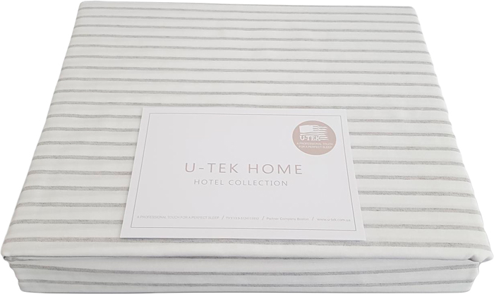 

Простынь на резинке U-TEK Cotton Stripe Grey 20 200х200