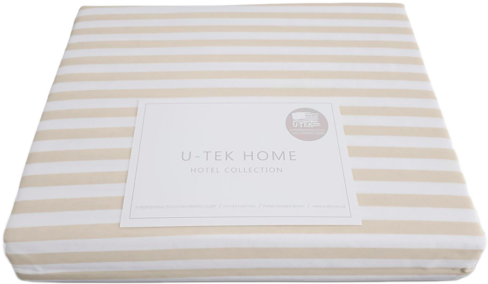 

Простынь на резинке U-TEK Cotton Stripe Orange 30 200х200