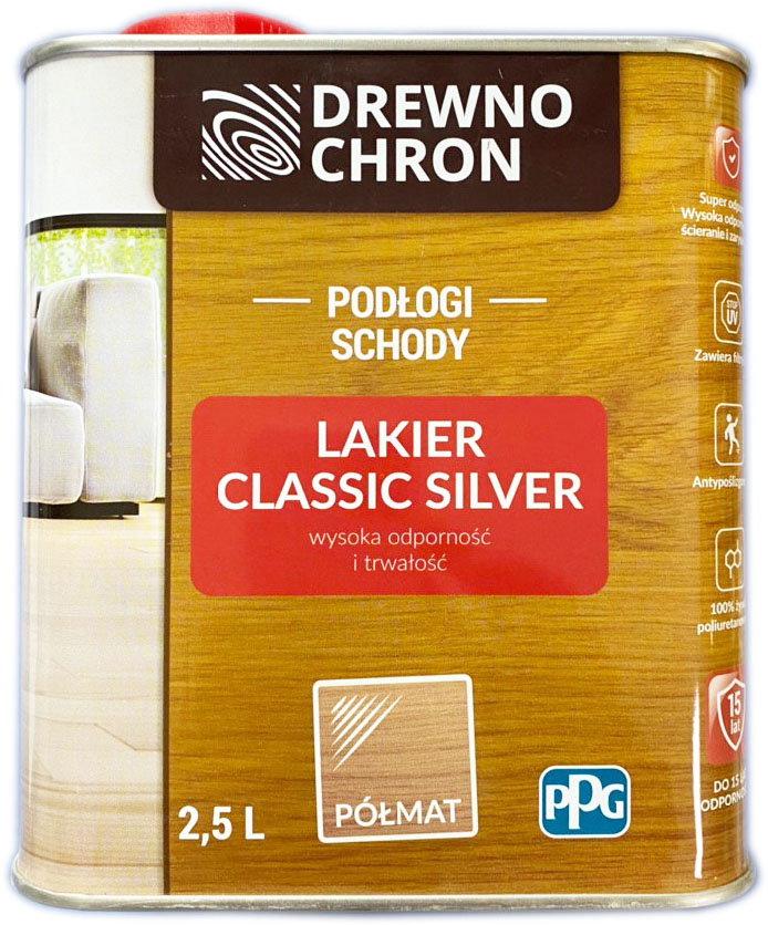 

Лак для паркета Domalux Classic Silver полуматовый 2.5 л