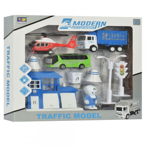

Транспорт Набор машинок Bambi 868-1B-2B С вертолетом (BAM000397)