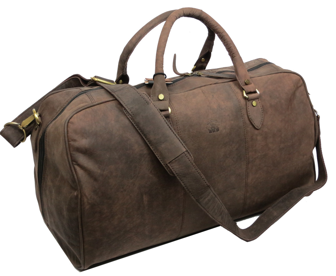 

Дорожная кожаная сумка, саквояж 33 л Always Wild supersumka (TР012C20.004 brown)