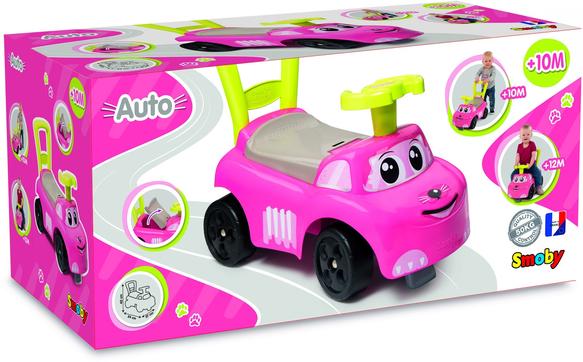 

Машина для катания Smoby«Розовый котик»(720524)