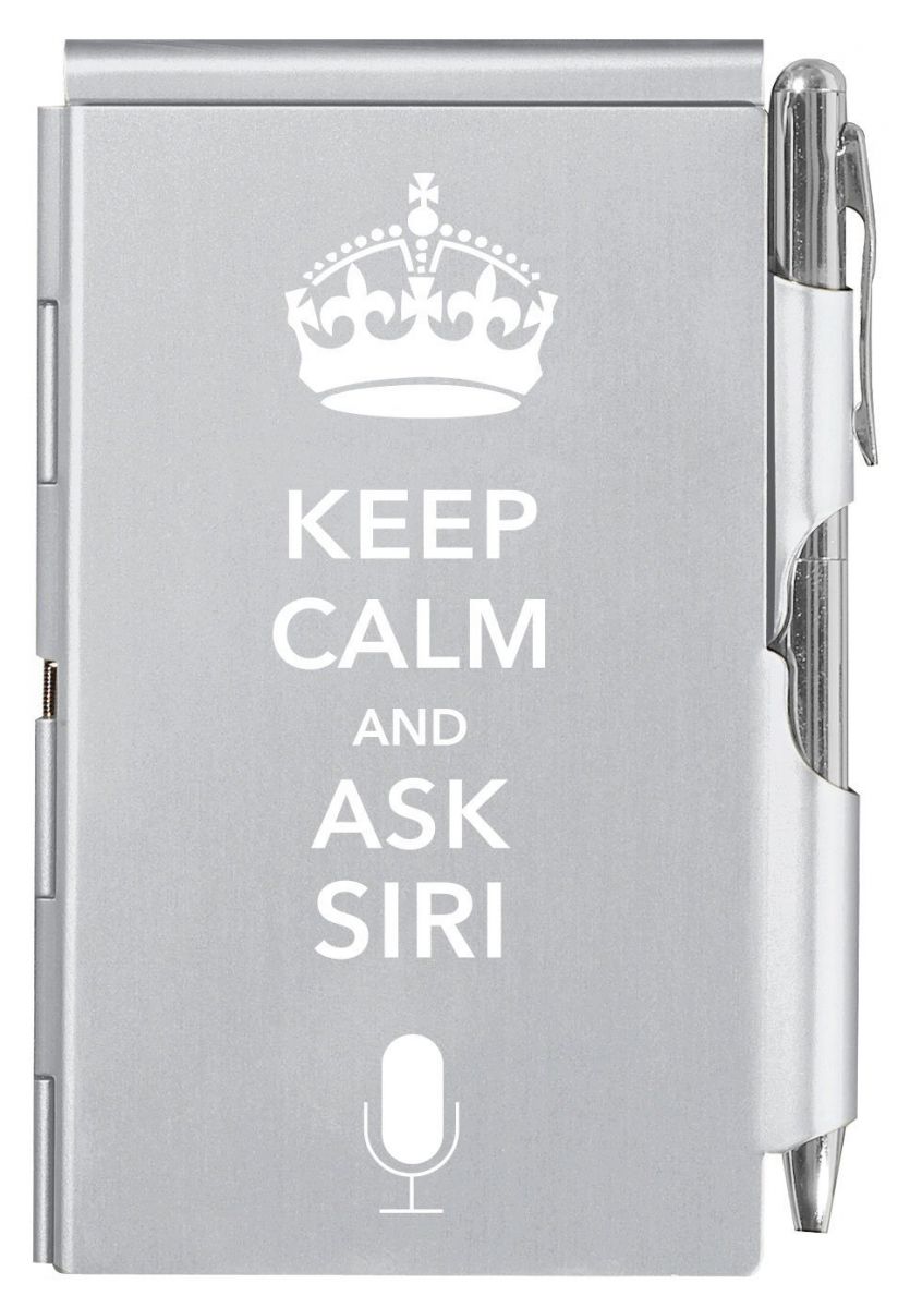 

Карманный блокнот с ручкой Troika Keep Calm and ask Siri