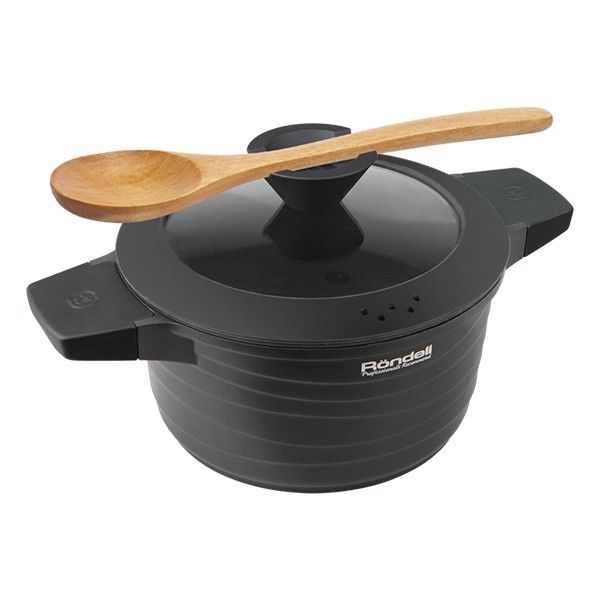 

Кастрюля Rondell Walzer 4.3л со стеклянной крышкой Черный
