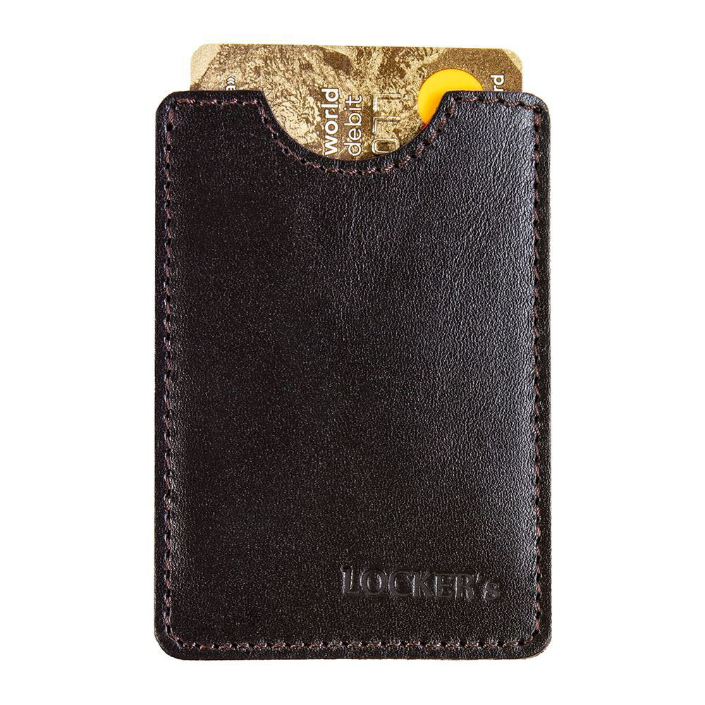 

Чехол с RFID защитой кожаный коричневый Locker's Card Brown