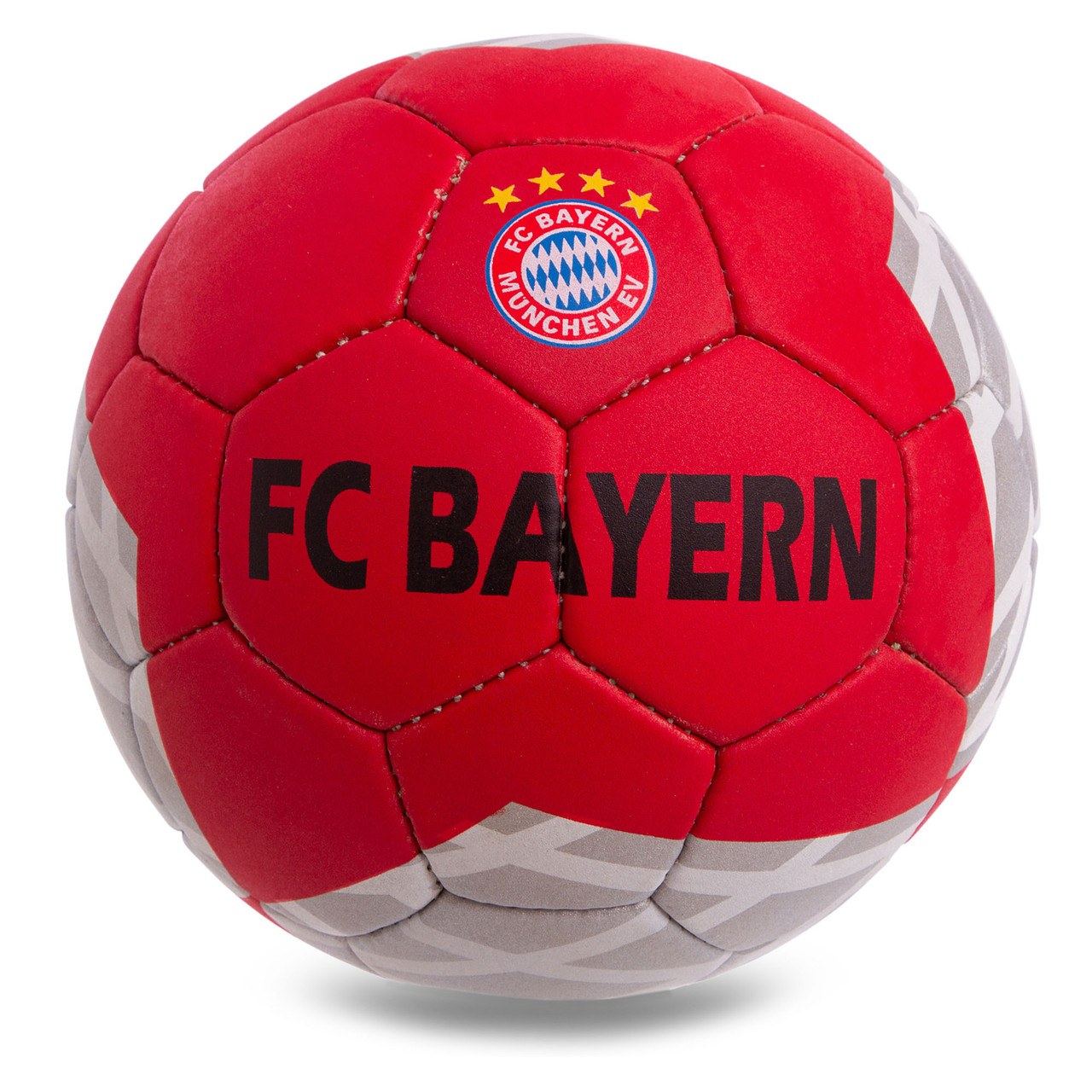 

Мяч футбольный 5 размера БАВАРИЯ МЮНХЕН BAYERN MUNCHEN сшитый вручную бело красный (СПО FB-0600)