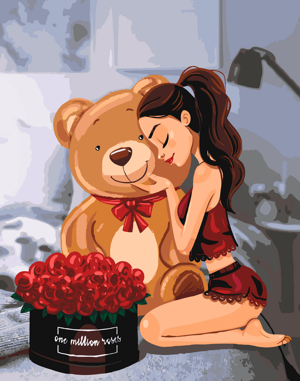

Картина по номерам Идейка One million roses 40*50 см (без коробки) арт.KHO4606