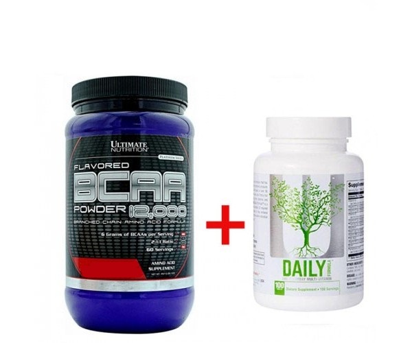 

Комплект Аминокислота Ultimate Nutrition BCAA 12,000 powder 457 г Черника + Витамины Universal Nutrition Daily Formula 100 таб (125582)