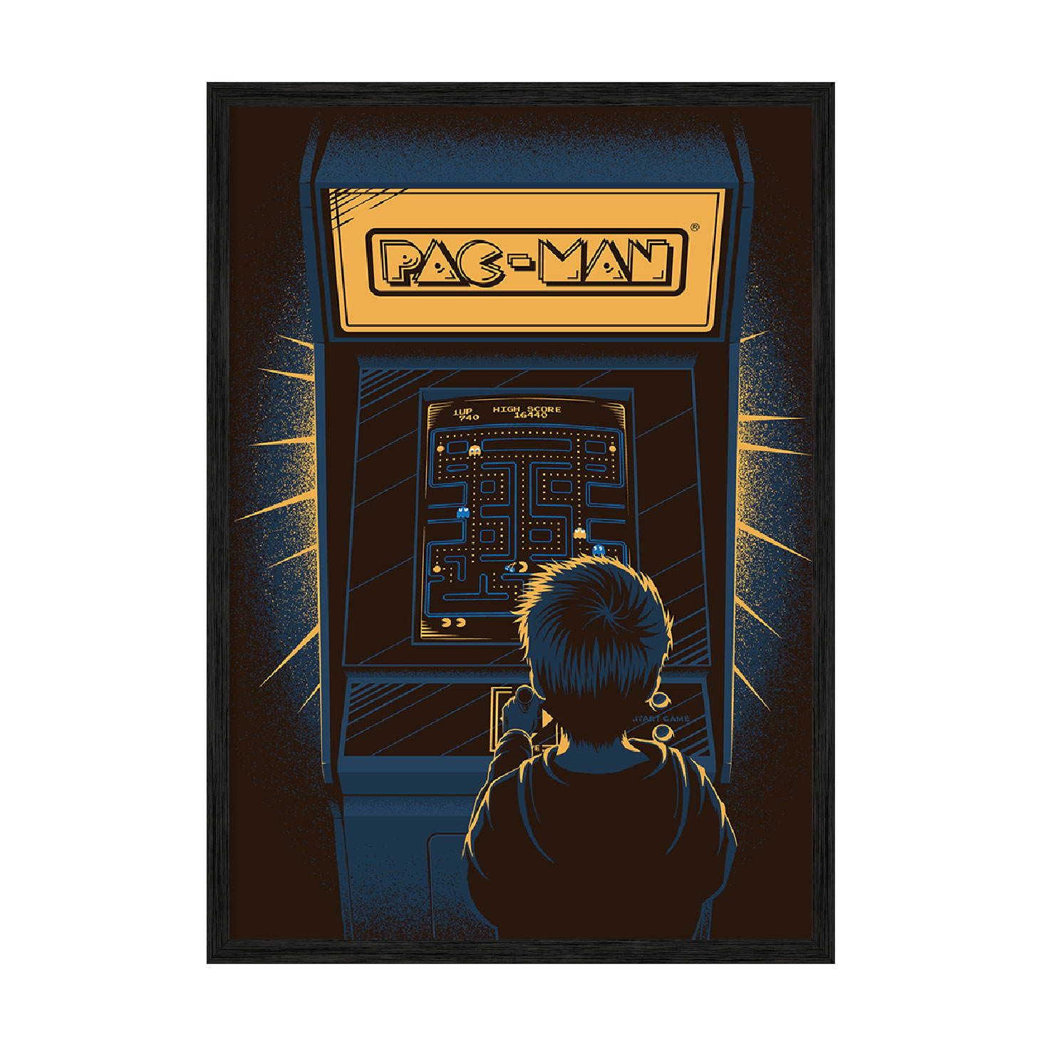 

Постер в рамке MY POSTER с антибликовым стеклом 420x594 мм "PacMan game"