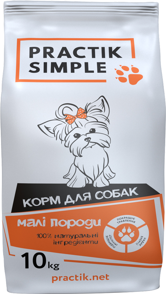 

Сухой корм Practik Simple для малых пород собак 10 кг