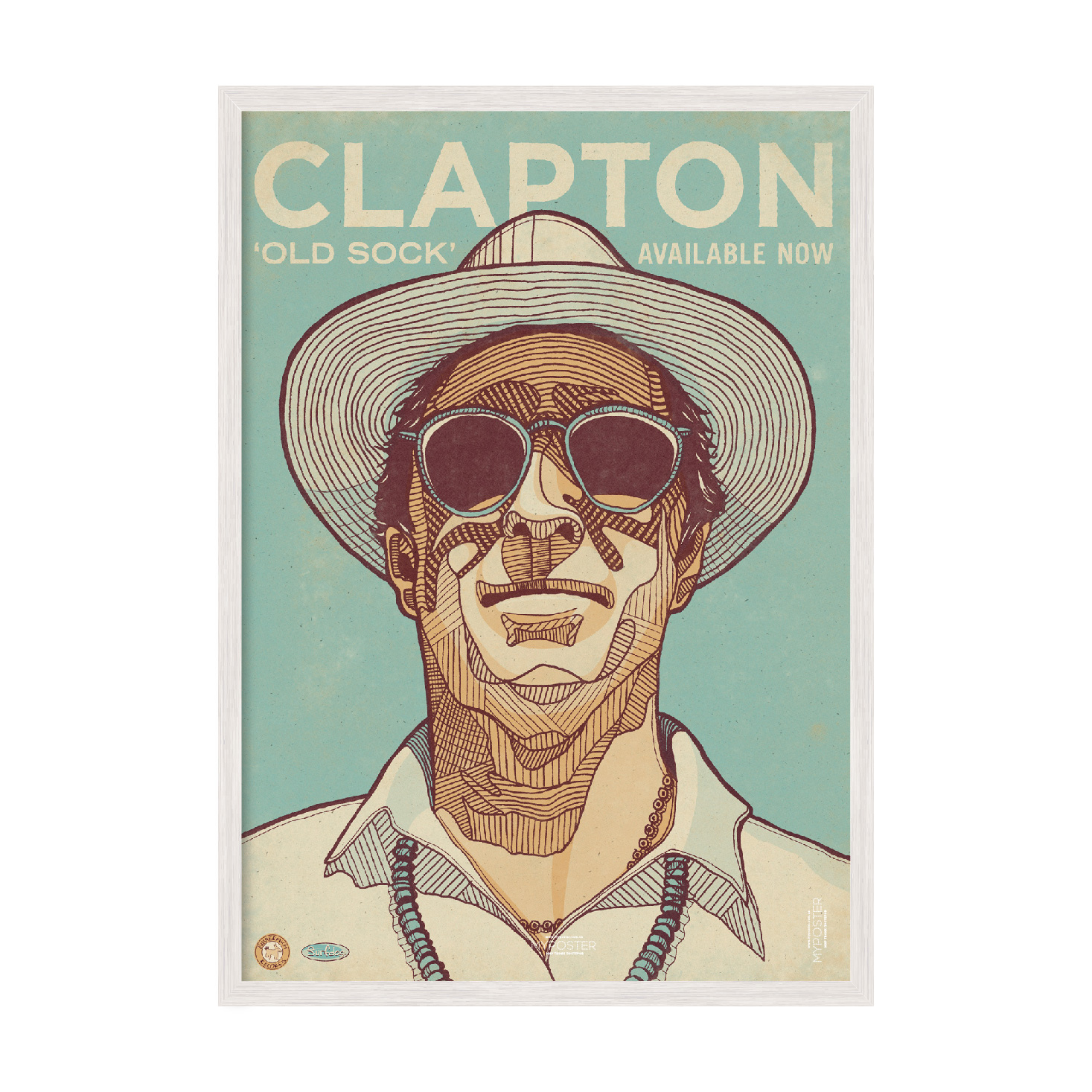 

Постер в рамке MY POSTER с антибликовым стеклом 297x420 мм White "Clapton"