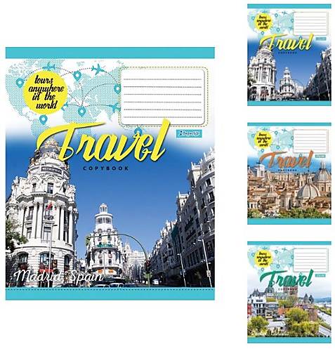 

Тетрадь А5 36л в клетку "TRAVEL" 15шт в упак 1 Вересня (764111)