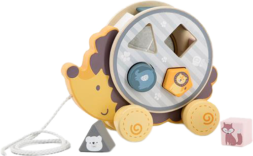 

Деревянная каталка-сортер Viga Toys PolarB Ежик (44025)