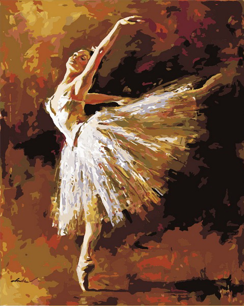 

Картина по номерам Искусство танца 40*50 MR-Q1451 Mariposa