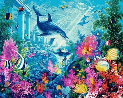 

Картина по номерам Водный мир 40*50 MR-Q2111 Mariposa