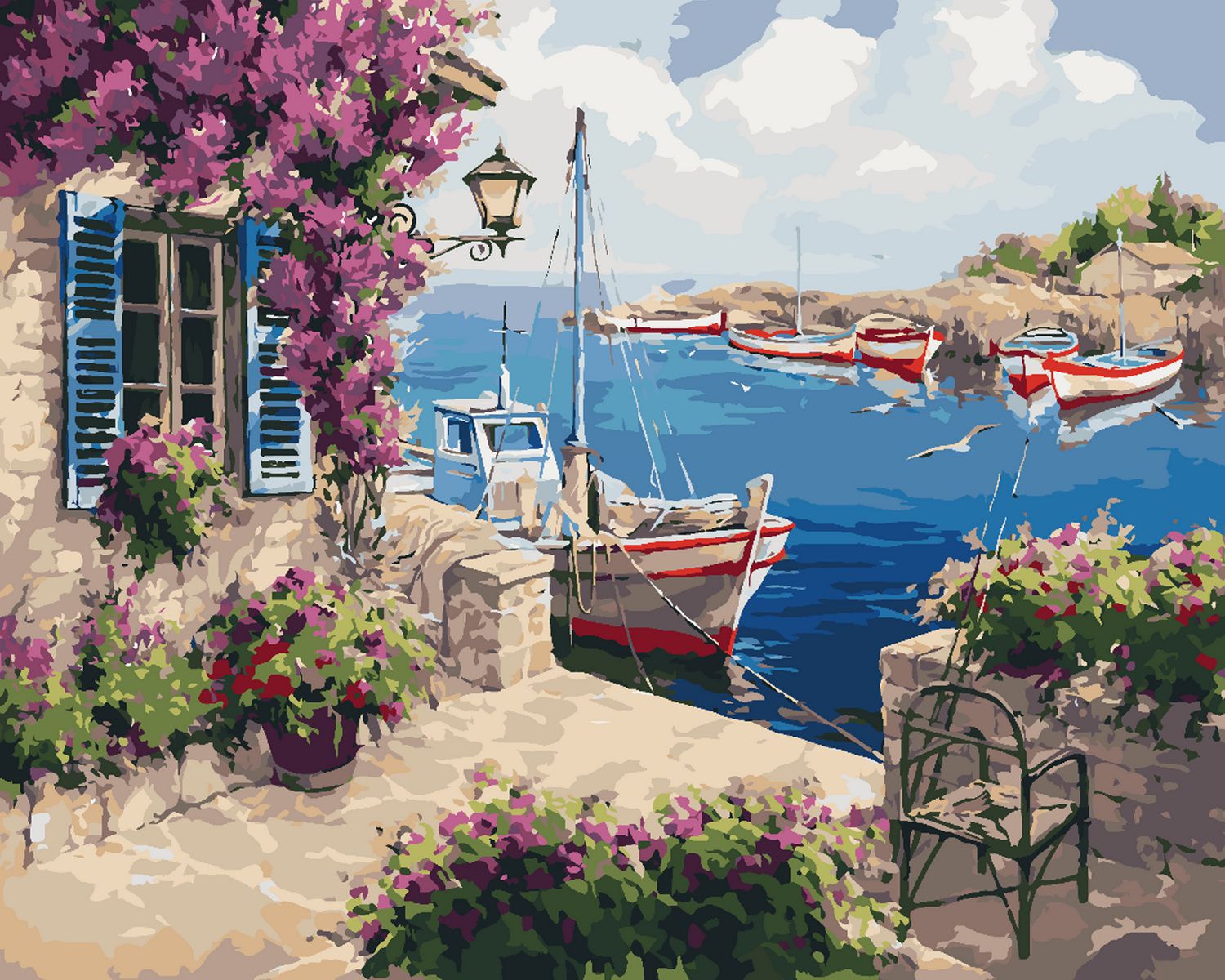 

Картина по номерам Море не рассвете 40*50 KHO2237 Идейка