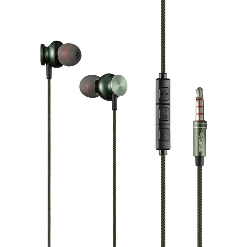 

Наушники с микрофоном + кнопка ответа на звонок Gelius Pro GP-HF590 Alfa Green