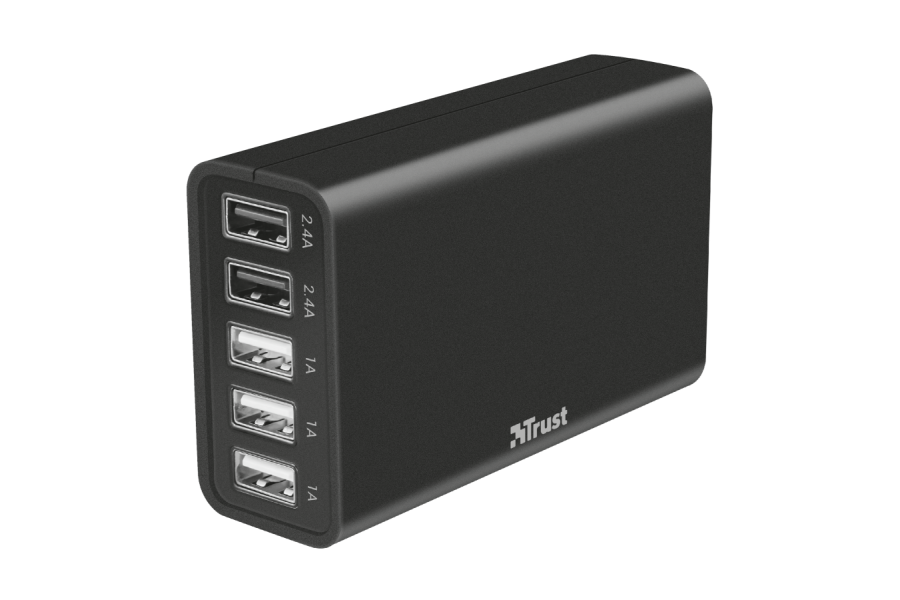 

Зарядное устройство Trust 5xUSB Port 40W Fast Charger