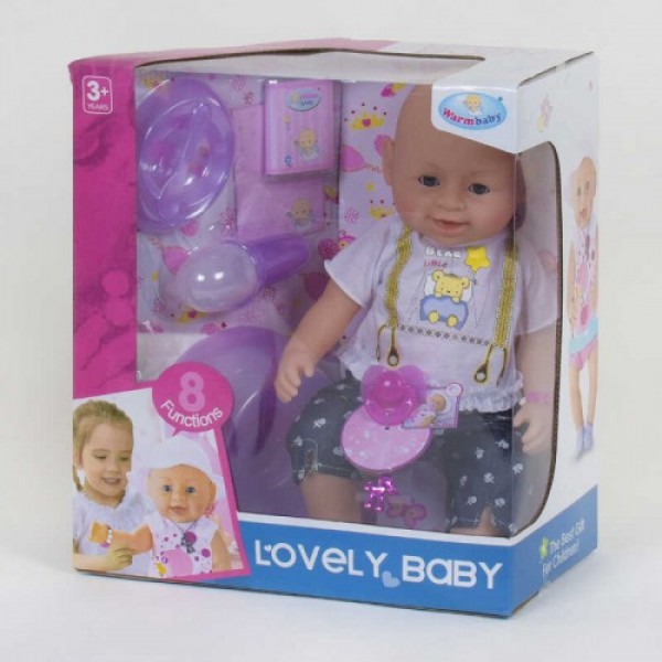 

Кукла-пупс функциональный Lovely Baby 8040-433, с аксессуарами