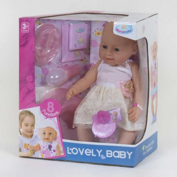 

Пупс функциональный Warm Baby 8040-12 с аксессуарами, 8 функций