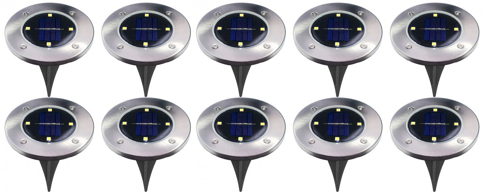 

Набор (10 шт.) уличный светильник Arivans Solar Disk Lights 5050 на солнечной батарее 76-0192