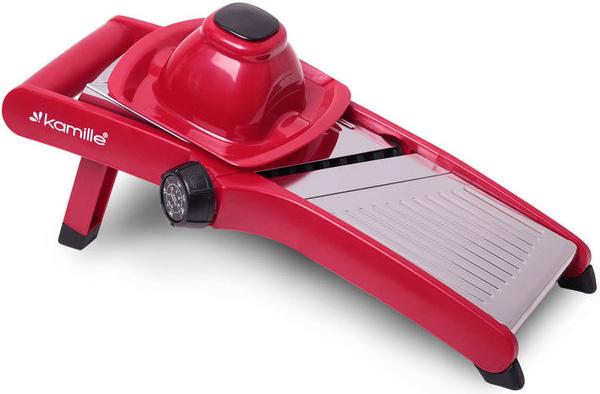 

Овощерезка-шинковка с механическим переключателем насадок, красная Kamille (TР01632314504)