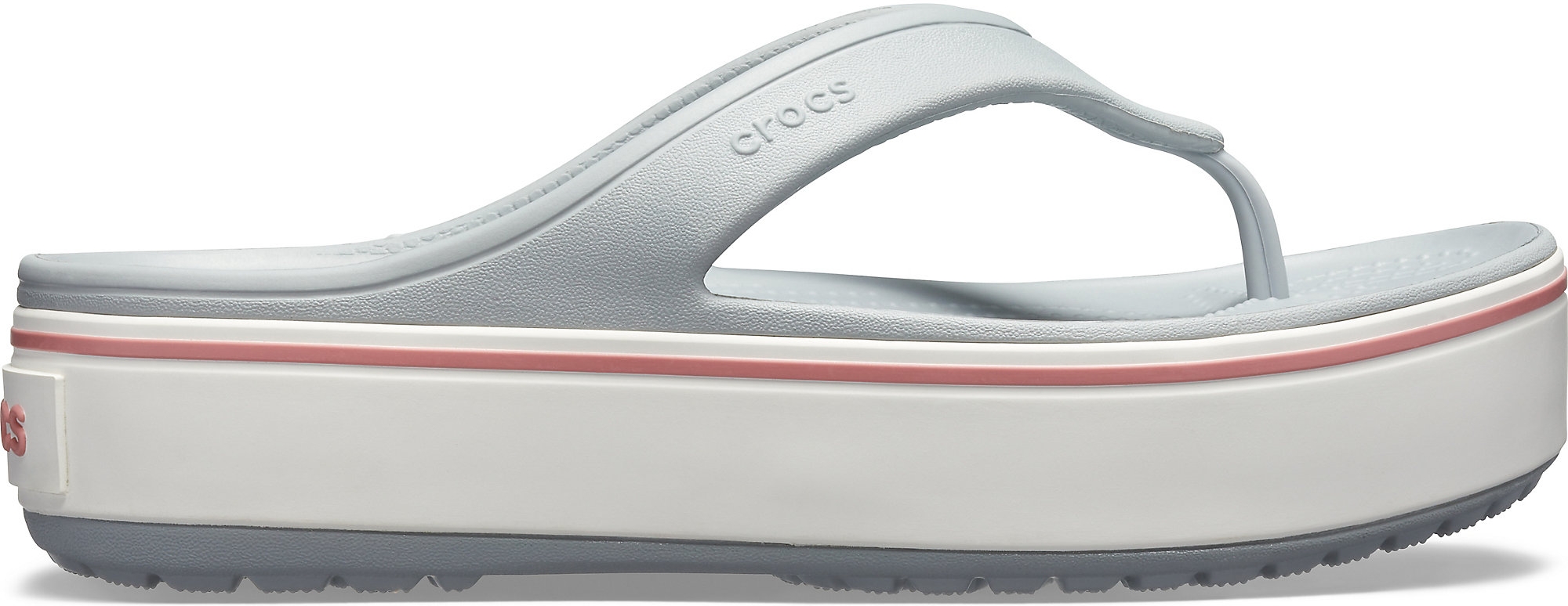 

Вьетнамки Crocs Crocband Platform Flip 205681-04M-M8/W10 41-42 25.5 см Light Grey/White