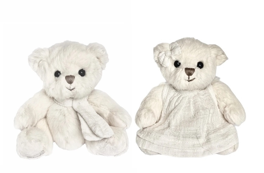 

Игрушки мягкие мишки Oliver & Melissa/white, 15 см, Bukowski Design, 11149