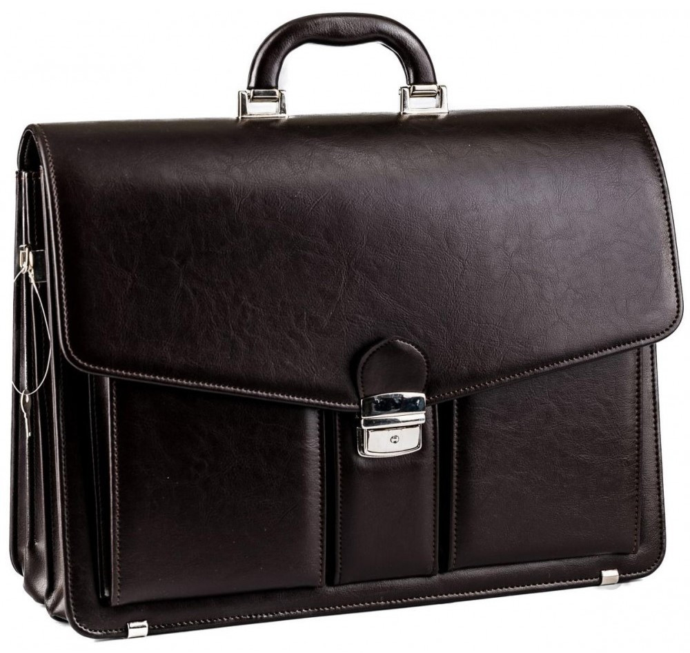 

Мужской портфель для документов из эко кожи AMO коричневый supersumka (TР012SST02 brown)