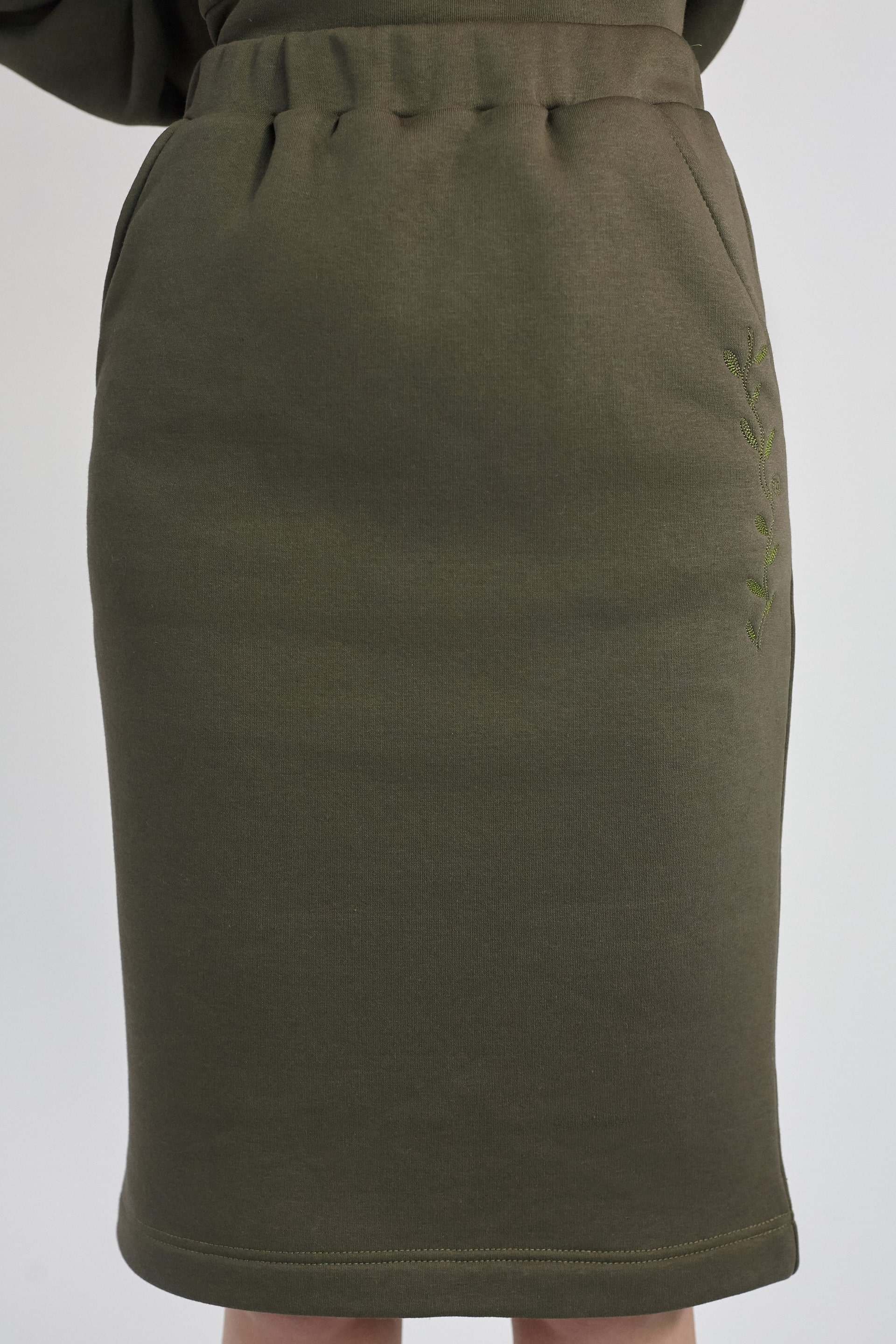 

Спідниця трикотажна жіноча Khaki XS UKRC-7101 UkrGlamour