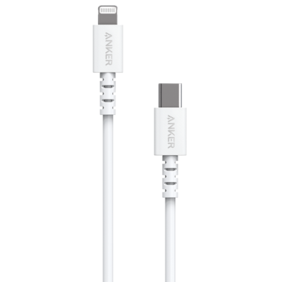 

Дата кабель USB Type-C to Lightning 1.8m V3 Powerline Select White Anker