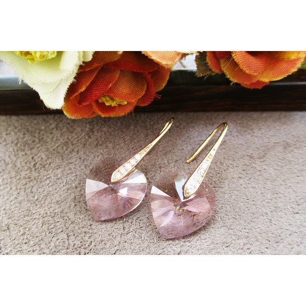 

Серьги Xuping с сиреневыми кристаллами Swarovski позолота 18К 7617000